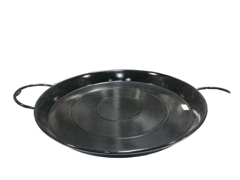 Paellera doble asa 46.5cm — Color negro