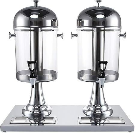 Dispensador doble de bebidas de acero inoxidable
