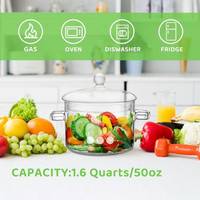 Olla de vidrio transparente con tapa — foto 3