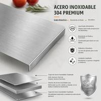 Tabla de picar de acero inoxidable 304. 50x40. — Dimensiones 50cm x 40cm — foto 2