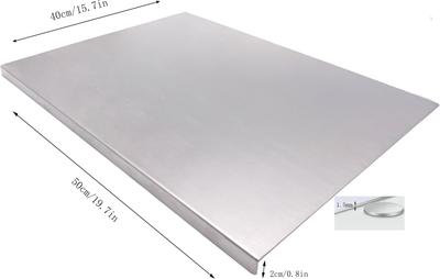 Tabla de picar de acero inoxidable 304. 50x40. — Dimensiones 50cm x 40cm