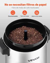 Cafetera, Dispensador de cafe Termico. 6.6Qt. — Capacidad para 40 Tazas — foto 7