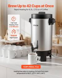 Cafetera, Dispensador de cafe Termico. 6.6Qt. — Capacidad para 40 Tazas — foto 8