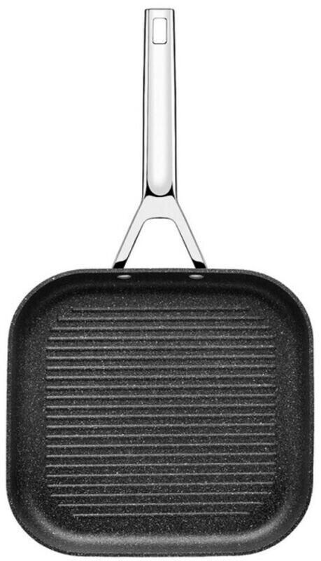 Sarten grill granito antiaderente cuadrado 27cm. — Grillado, Gris.