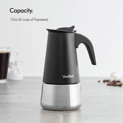 Cafetera, Greca 6 tazas — Color negro