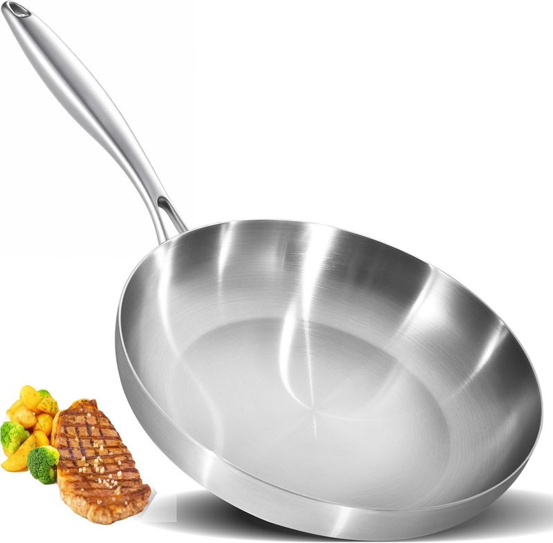 Sartén de acero inoxidable, inducción 30.5cm — Sartén de acero inoxidable, inducción 30.5cm