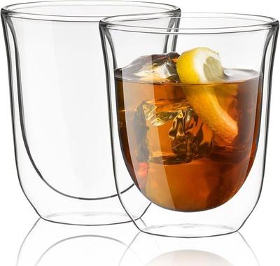 Juego de tazas de vidrio de doble pared — 8,4oz