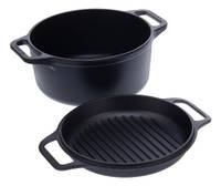 Olla holandesa con tapa acanalada — Hierro fundido — foto 3