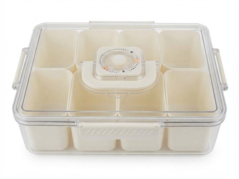 Organizador de alimentos 8 compartimiento — Plástico