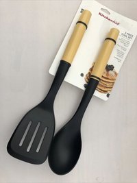 Set cuchara y espátula 2pcs — Amarillo con negro — foto 3