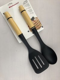 Set cuchara y espátula 2pcs — Amarillo con negro — foto 4