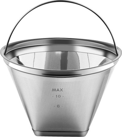 Filtro reutilizable de cono para cafeteras. — Acero Inoxidable 304