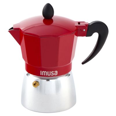 Cafetera, Greca 3 tazas — Color Rojo - Aluminio