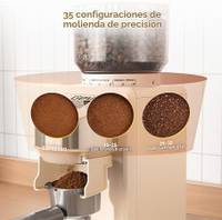 Combo Cafetera expreso y Molino vintage. — Color Beige - cromado, presion de 20 bares. — foto 5